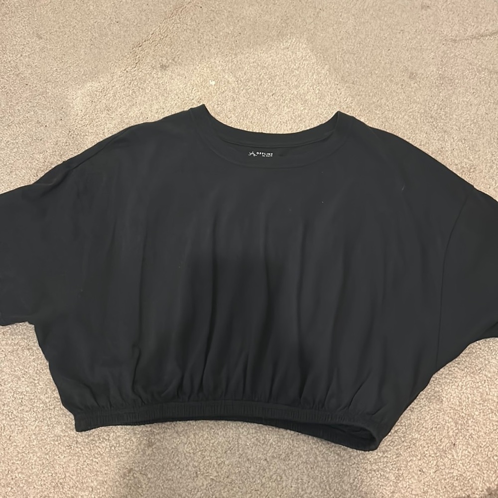 Offline by Aerie size small black cropped tshirt top